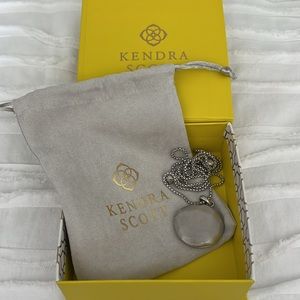 Kendra Scott vintage silver large locket charm and adjustable pendent
